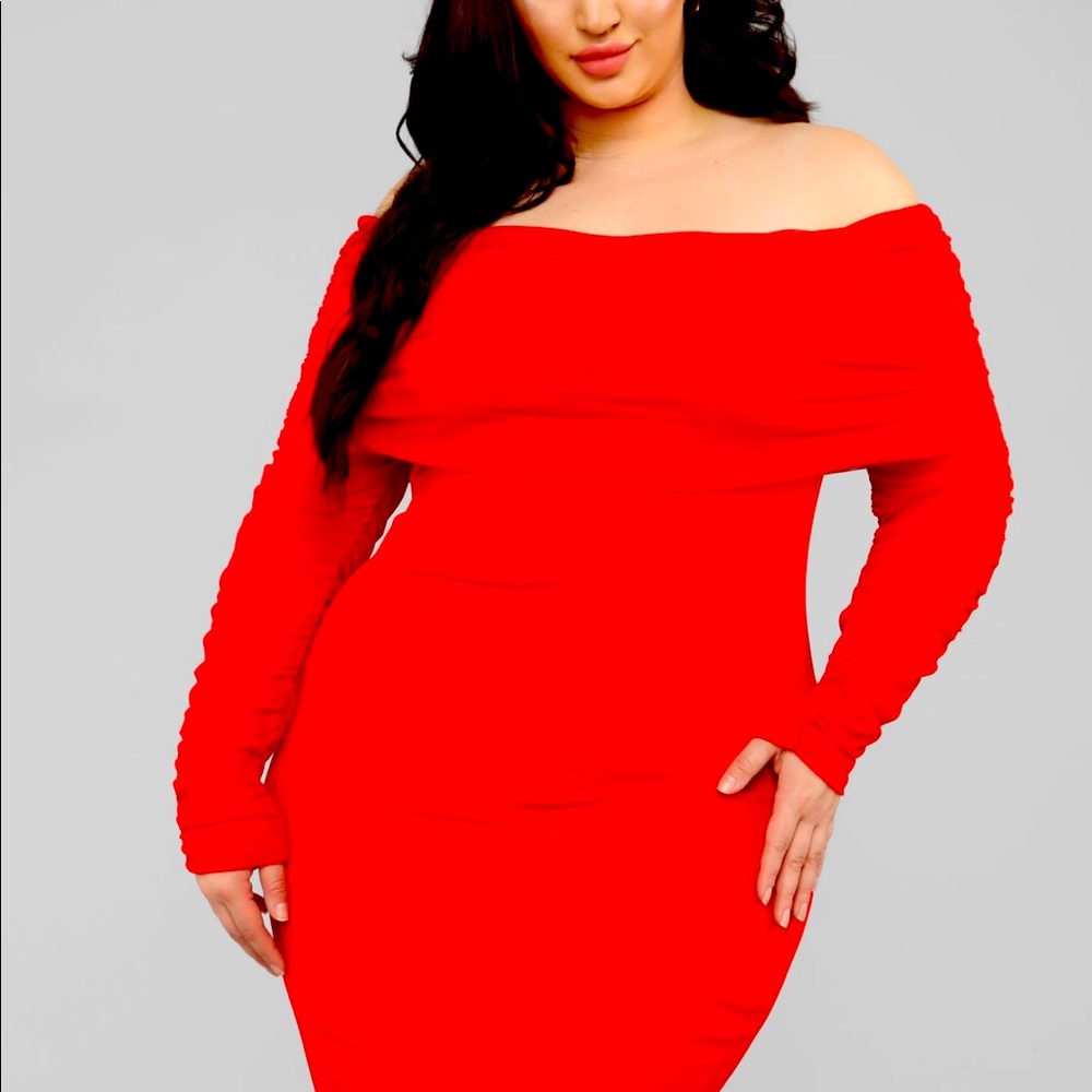 Red cocktail dress